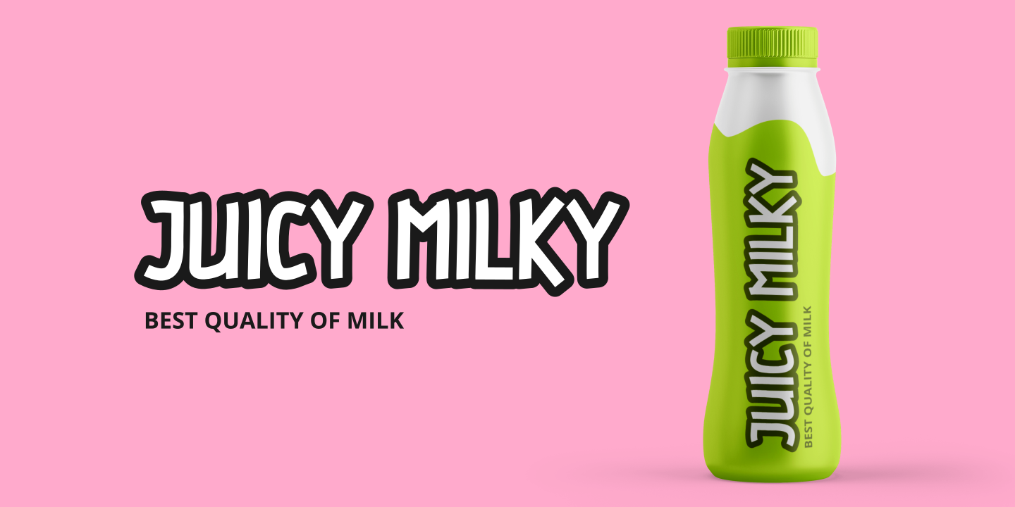 Przykładowa czcionka Juicy Milky #4